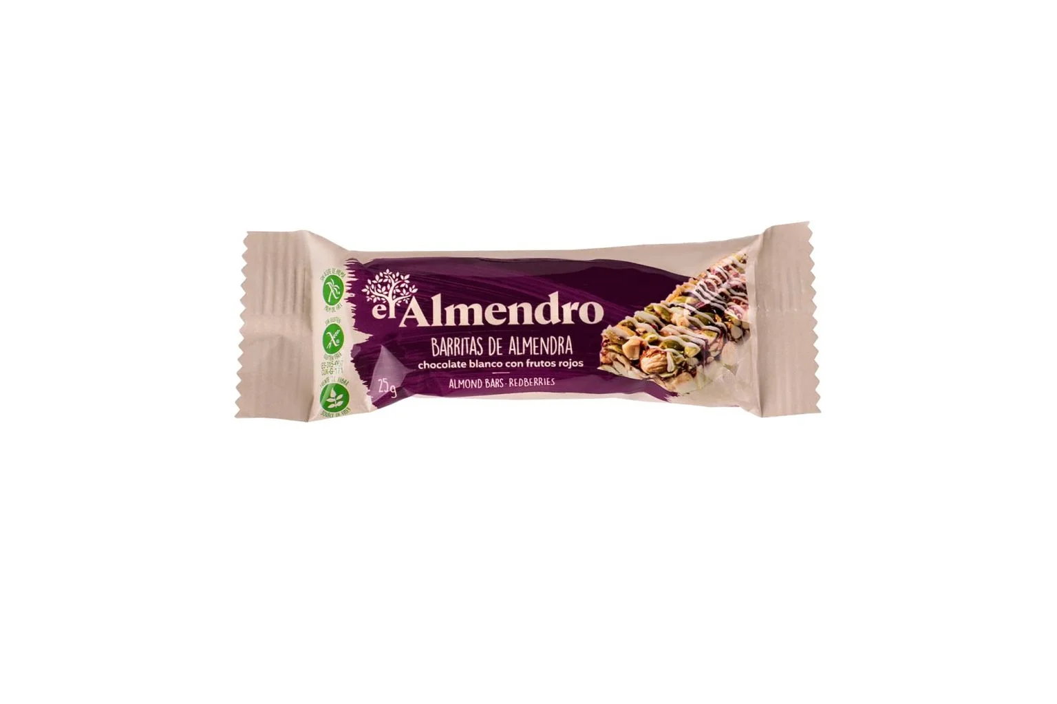 پروتئین بار شکلات سفید با توت قرمز برند Almendro